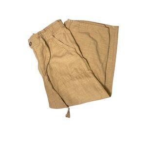 Democracy High Rise Wide Leg Paperbag Waist Cropped Belted Pants Womens Size 14